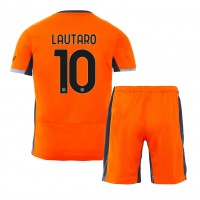 Otroški Nogometni dresi Inter Milan Lautaro Martinez #10 Tretji 2023-24 Kratek Rokav (+ Kratke hlače)